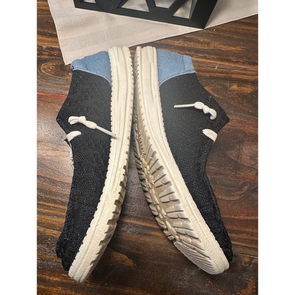 Hey Dude Women Black Woven Slip On Shoes Casual Comfort Lightweight size‎ 8 - Picture 6 of 9